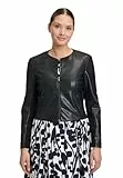 Vera Mont Damen Blazer-Jacke mit Reißverschluss Schwarz,42