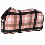 Eskadron Platinum Sweat Abschwitzdecke Fleece Check Soft Rouge/White/Black/Taupe, Größe:S