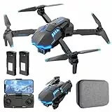Drohne mit Kamera 1080P für Kinder, RC Drone Quadcopter mit WiFi Übertragung, Lange Flugzeit, Ein Tasten Start, Höhenhaltung, Anfänger Drohne Spielzeug Geschenke für Jungen Mädchen (Black)