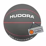 HUDORA Soft-Basketball – Größe 7, Ø 24 cm – ca. 340 g leicht – Grauer Schaumstoff-Basketball – lautlos für Indoor und Outdoor – kinderfreundlich, leise & griffig – für Familie – Garten & Spielplatz