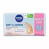 NIVEA BABY Taschentücher Biologisch abbaubar Soft & Cream Sparpack, 4x 57pcs