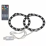 RGB-LED-Lichtleiste für PS5-Konsolen-Frontplatten, Professionelle Bluetooth-Sync-Musik, 400 Effekte, 8 Farben, LED-Bandlichter mit App-Steuerung, RGB-LED-Lichtring für PS5-Konsole
