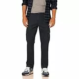 Amazon Essentials Herren Schmal geschnittene Stretch-Cargohose (erhältlich in Big & Tall), Schwarz, 38W / 32L