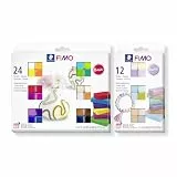 STAEDTLER Modelliermasse Set Basic & Pastel Colours – Weiche ofenhärtende Knetmasse für Einsteiger – 36 Halbblöcke à 25 g in abgestimmten Farben – Vielseitig für Schmuck und Deko