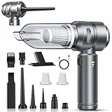 Handstaubsauger, 26000Pa Akku Staubsauger Kabellos, Stark Handstaubsauger Kabellos, 4-in-1 Autostaubsauger mit Bürstenloser Motor, 3 Stufen Mini Staubsauger für Tierhaare, Auto, Haushalt, Darkgrau