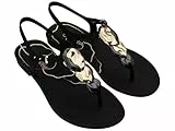 Grendha Damen 7909937875640 Flipflop, Schwarz, 40 EU