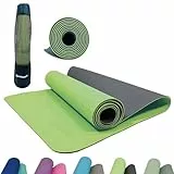 Schildkröt Fitness Bicolor Yogamatte, Lime-Anthrazit, 4mm, PVC-frei, im Carrybag