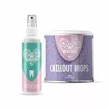 TIERLIEBHABER SPARSET – Dentalspray für Hunde Zahnpflege – Zahnpflege Hund 100% natürlich + Chillout Drops Beruhigungsmittel für Hunde – Natürliche Beruhigung Hund mit Baldrian