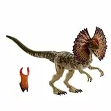 Jurassic World Hammond Collection Dinosaurier-Actionfigur Dilophosaurus. Premium-Design mit realistischen Augen, beweglichen Gelenken und einem zusätzlichen Kopf, JKM93