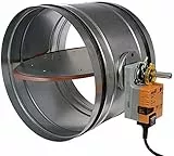 Schabus Luftdichte elektrische Zuluftklappe Ø 150 mm – mit EPDM-Dichtung, 230 V-Motor Belimo, luftdicht gem. DIN 1946 Teil 4 ideal für Lüftungs- und Klimaanlagen