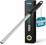 Diamant - Wetzstahl - Härte 70-80 HRC - Messerschärfer mit Diamantbeschichtung - oval, Professionelle Wetzstab für Koch 31CM Wetzstahl Schleifstab für Küche