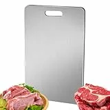 Titanium Food Prep Board - 34x23x0.15 cm Metall Herdplatte, Nicht -Poröse Küchenoberfläche, Doppelte Seidige Leichte Matte, Durable Rostbeständig Hilfsprogramm | Schneidebrett Titan Für Hochzeit