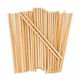 Ideen mit Herz Holzstäbe | 50 Stück | rund | 13,8 cm lang | Ø 4 mm | glatt geschliffen | Bambus | Stab kürzbar | für Dekoration, Modellbau, Basteln, DIY