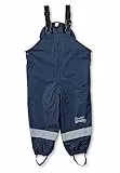 Sterntaler Regenhose gefüttert uni - Kinder Regenhose wasserdicht - Jungen Matsch- und Buddelhose mit verschweißten Nähten und elastischen Hosenträgern - Regenbekleidung warm - marine, Größe 92