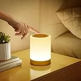 Nachttischlampe Touch Dimmbar, 5 Modi & 256 RGB Farbwechsel Warmes LED Nachtlicht Kinder, USB Aufladbar Stilllicht Touch Lampe mit Timing Funktion, Tischlampe Kabellos für Schlafzimmer Wohnzimmer