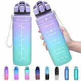 Zounich Trinkflasche Kinder Auslaufsichere 1L/700ml/500ml-BPA frei trinkflaschen Sport tritan Kunststoff Wasserflasche für Fahrrad, Schule, kohlensäure geeignet, spülmaschinenfest Sportflasche