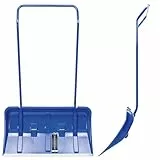 Schneeschaufel Schneeschieber mit Rollen Alu-Profilkante 80cm Schneeräumer Blau Profi TOP
