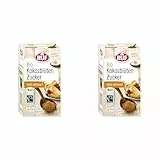 RUF Bio Kokosblüten Zucker, natürlicher Süßstoff, nicht raffiniert, vegan & FAIRTRADE, perfekter Zuckerersatz zum Backen mit Karamellnote, 1 x 250g (Packung mit 2)