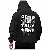 Hoodie Herren Oversize Kapuzenpullover Männer mit Backprint Sweatshirt Streetwear Langarm Kapuzenpulli Loose Fit Y2K Mit Kapuze Frühling Herbst Winter Bape Tshirt Hoodies Hoody Pullover