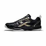 Hundred Raze Non-Marking Professional Badminton Shoes for Men (Black Gold, Size: EU 40 UK 6 US 7) Material Upper: Polyester, Sole: Rubber Suitable for Indoor Tennis Squash Table Tennis