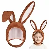 SOIMISS Kaninchen Ohren Hut: Osterhasen Kostüm, Plüsch Hasenohren Kappe Kopfbedeckung für Neujahr Geburtstag Ostern Karneval Fasching Kaninchen Cosplay Foto Booth Requisiten Brau