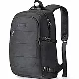 Tzowla Laptop Rucksack Herren und Damen, Reiserucksack Wasserdicht Anti-Diebstahl mit Giant Tumbler Holder Pocket fur 15,6 Zoll Notebook,Schmaler Business Arbeits Uni Lässiger Tagesrucksack-Schwarz