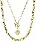 Purelei® Makani Ketten Set (Gold) – Ketten für Damen aus langlebigem Edelstahl – Wasserfeste Ketten mit Anhänger – Verstellbare Länge – Halsketten für deinen individuellen Look