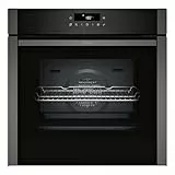 NEFF B6ACJ7AG3, N 50, Einbau-Backofen, 60 x 60 cm, Made in Germany, Versenkbare Tür, Pyrolyse & Easy Clean Hydrolyse Selbstreinigung, Air Fry samt Air Fry Blech, Backautomatik, Graphite-Grey