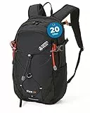 Terra Peak® Premium Wanderrucksack 20L (FLEX 20) Damen Herren & Erwachsene klein schwarz - Trekking-Rucksack wasserdicht - Daypack Rucksack & Tagesrucksack mit Trinksystem, Rückenbelüftung zum Wandern