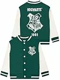 Harry Potter Jacke Jungen Mit Hogwarts Wappen, Varsity Jacke Für Jungen, Bomberjacke Kinder Baumwolle, Grün 152