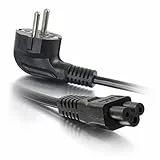 C2G 2M C5 Laptop Strom Kabel (IEC60320C5 to CEE 7/7) 6 Foot Cloverleaf Strom Cord