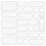 Vtopmart 25 Stücke Schubladen Organizer mit 4 Größen, Make up Ordnungssystem, Schminktisch Organizer Einsetzbar für Makeup, Küchen, Badezimmer, Büro, Schminktisch