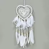 BetterJonny Traumfänger, 60cm Dreamcatcher Vintage Feder Traumfänger Handgefertigt Dream Catchers im Böhmischen Stil für Wandbehang Wohnkultur Ornamente Handwerk Zimmerdekoration Weiße Liebe