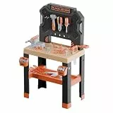 Smoby – Black+Decker Werkbank – 78 Zubehörteile inkl. 7 Werkzeuge wie Säge, Schraubstock, Schraubendreher - Spiel-Werkbank aus recyceltem Material, für Kinder ab 3 Jahren