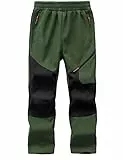 HFDWYJ Softshellhose Kinder Winter Skihose Kinder Outdoor Hosen Fleece Gefüttert wasserdichte Hose Mädchen Schneehose 152 Jungen Funktionshose Regenhose Softshellhose Mädchen Schwarz L