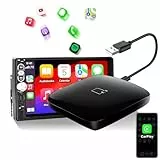 ZKJAYOE CarPlay Wireless Adapter, 2024 Upgrade Wireless CarPlay Adapter Dongle Konvertieren Werkseitig Verkabeltem CarPlay zu Wireless Plug-und-Play, Kompatibel mit Autos ab 2015 & iPhone iOS 10+