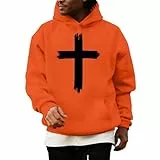 Winter Loose Sweatshirt Fashion Winter Kapuzenpullover Freizeit Print Hoodie Oversize Training Arbeitspullover Unisex Mit Taschen Sweatshirts Slim Fit Langarm Sweatjacke（4-Saffron,XL