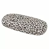 MoKo Hartes Brillenetui, Hardcase Brillenbox KratzfesteSonnenbrillen Lesebrille Hartschale Brillenorganizer mit Weichem Innenfutter und Brillentuch Brillenaufbewahrung für Damen Herren, Leopardmuster