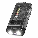 BORUIT V10 Taschenlampe LED Aufladbar 1000LM Mini Schlüsselanhänger Taschenlampen Kinder mit 365nm UV, Magnet, 14 Modi IPX4 Wasserdicht, Tragbar Flashlight