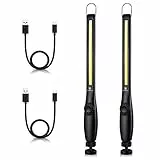 ORHOMELIFE LED Arbeitsleuchte- 800LM LED Stablampe Handlampe Werkstattlampe Inspektionsleuchten mit Haken zum Aufhängen & Magnet Basis für Auto Reparatur, Werkstatt, Notbeleuchtung-2 Pack