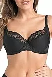 Teyli BH Damen - Minimizer BH mit Bügel - BH Grosse Grössen - BH Große Brüste - Komfort Starker Halt BH - Damen Bügel Minimizer - BH Damens Frauen Bra Schwarz 75J