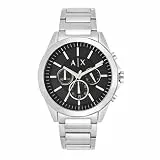 Armani Exchange Herren Uhr, Armband, Silber, Einheitsgröße