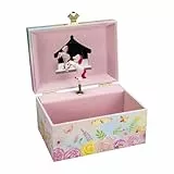 GICO Schmuckkästchen Einhorn für Mädchen Kinderspieluhr mit Musik, drehender Figur und Spiegel Geburtstagsgeschenk Mädchen Schmuckbox Kinder 15 x 13 x 9 cm - 92066