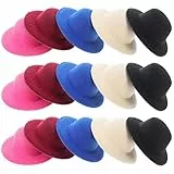 Toyvian Mini PuppenhüTe Zum Basteln, 15 Stück Miniatur Zylinder Sombrero Puppenhüte Kleine Filze Bunte Kleine DIY Handgefertigte Partyhüte FüR Partys Und Bastelarbeiten Festliche AnläSse