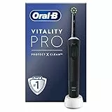 Oral-B Vitality Pro Elektrische Zahnbürste/Electric Toothbrush, 1 Aufsteckbürste, 3 Putzmodi für Zahnpflege, Designed by Braun, schwarz