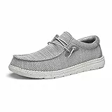 Bruno Marc Herren Mokassins Flache Slipper Slip on Loafer Weich Comfort Klassische Schuhe,Size 44,Grau,BLS211