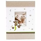 goldbuch 11238 Babytagebuch Honigbär, 21 x 28 cm, Tagebuch für Neugeborene, Baby Erinnerungsalbum mit 44 illustrierte Seiten, Einband mit Kunstdruck, Album in Weiß / Braun