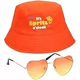 WWISTOA Apero Spritz Fischerhut,Angelhut,Fischerhut Orange,für Apero Liebhaber Fasching Karneval Cosplay Kostüme Malle Accessoires