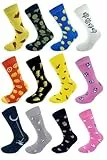 Socks Tunnel Damen Lustige Bunte Socken aus Baumwolle mit Tiermotiv – Katze, Hund, Cartoon-Design (Größe 36-43) (DE/NL/SE/PL, Numerisch, 36, 43, Regular, Regular, 12er Socken set 02)