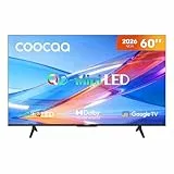 coocaa 60 Zoll Fernseher QD-Mini LED TV, 4K Smart TV mit Google TV, HDR10+, Dolby Vision&Atmos, Local Dimming, MEMC Bewegungsglättung, S AI Prozessor, Triple Tuner DVB-T2/C/S2, 60CGNH70Z (2026)